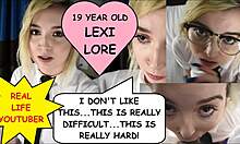 Ung vlogger Lexi Lore delar tandställning och smutsigt prat i deepthroat-video