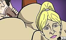 Порно карикатури показват г-жа Кийгън, която е вързана и дразнена, докато нейната дъщеря и приятели се чукат от голям черен пенис