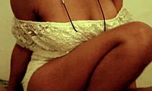 Natural tits and hairy pussy play on webcam