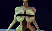 Erotyczne wideo 3D z obfitującymi w biusty dziewczynami, które zostaje wypełnione spermą i ruchane